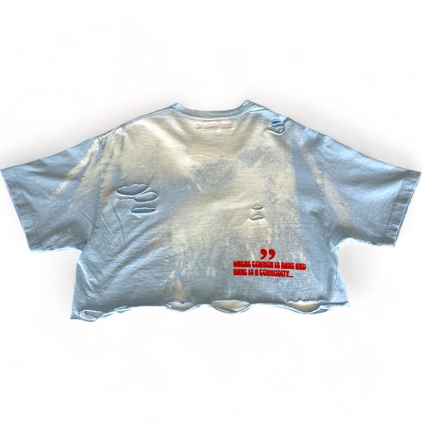 ODCO Crop Top Sky Blue/ Red